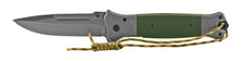 Load image into Gallery viewer, 10.75&quot; Tactical Folding Pocket Knife with Paracord Wrist Strap - Olive Drab Green
